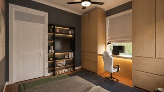 Contemporary Luxe, Midcentury Scandi, Organic Modern Bedroom by Havenly Interior Designer Diogo