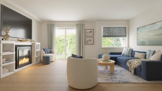 Coastal, California Cool Living Room by Havenly Interior Designer Candida