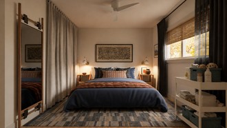 Inspired Modern, Midcentury Scandi, Warm Transitional, New Classic, Artful Eclectic Bedroom by Havenly Interior Designer Jess