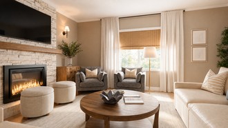 Rustic, Modern Cottage, Traditional Charm Living Room by Havenly Interior Designer Erin