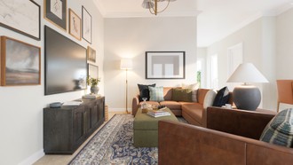 Classic Contemporary Living Room by Havenly Interior Designer Lilia
