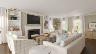 Coastal, Classic Coastal Living Room by Havenly Interior Designer Emilee
