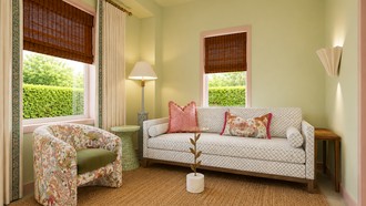 Contemporary, Modern, Eclectic, Bohemian, Coastal, Glam, Preppy, Artful Eclectic Reading Room by Havenly Interior Designer Kristen