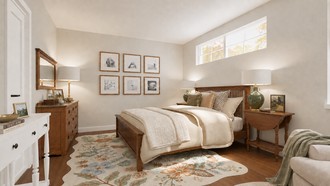 Modern Cottage, Artful Eclectic Bedroom by Havenly Interior Designer Jaime