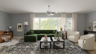 Modern, Transitional Living Room by Havenly Interior Designer Maria