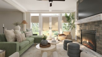 Modern Cottage, Traditional Charm Living Room by Havenly Interior Designer Emilee