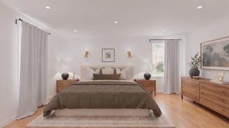 Contemporary, Transitional, Warm Transitional Bedroom by Havenly Interior Designer Rocío