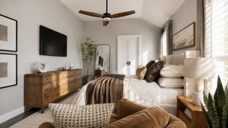 Contemporary, Modern, Transitional, Inspired Modern, Contemporary Luxe, Organic Modern, California Cool, Warm Transitional Bedroom by Havenly Interior Designer Anny
