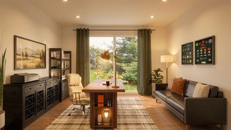 Farmhouse, Transitional Office by Havenly Interior Designer Elisa