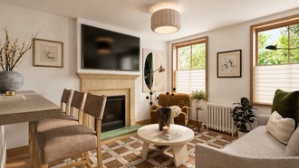 Modern, Traditional, Transitional, Artful Eclectic Living Room by Havenly Interior Designer Cami