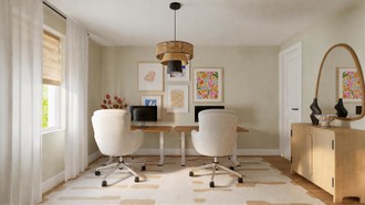 Eclectic, Bohemian, Organic Modern Office by Havenly Interior Designer Sarah
