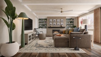Eclectic, Transitional, Inspired Modern Living Room by Havenly Interior Designer Gabriela