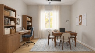 Contemporary, Modern, Classic, Midcentury Scandi Office by Havenly Interior Designer Sarah