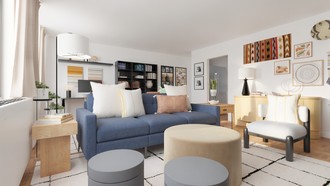 Modern, Transitional, Midcentury Modern Living Room by Havenly Interior Designer Katherin