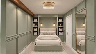 Transitional, Warm Transitional, Traditional Charm Bedroom by Havenly Interior Designer Malena