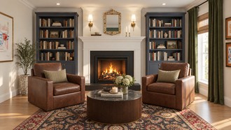 Artful Eclectic Reading Room by Havenly Interior Designer Andrea
