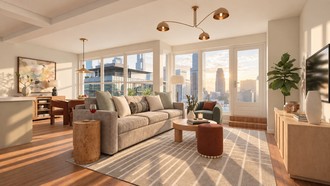 Inspired Modern, Midcentury Scandi Living Room by Havenly Interior Designer Andrea