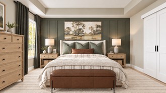Warm Transitional, Modern Cottage, Traditional Charm Bedroom by Havenly Interior Designer Jaime