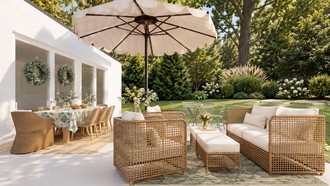 Modern Cottage, Traditional Charm Outdoor Space by Havenly Interior Designer Abigail