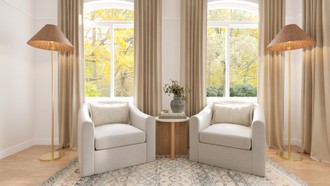 Contemporary, Midcentury Scandi Reading Room by Havenly Interior Designer Lilia