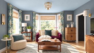 Traditional Charm, Artful Eclectic Living Room by Havenly Interior Designer Ariel