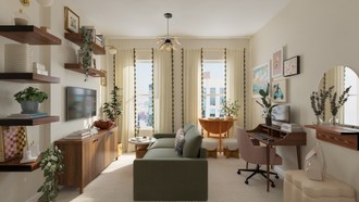 Eclectic, Midcentury Modern Living Room by Havenly Interior Designer Maria
