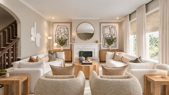 Organic Modern Living Room by Rhonda Stanbury Interior Designer Erin