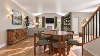 Contemporary, Warm Transitional Living Room by Havenly Interior Designer Maria