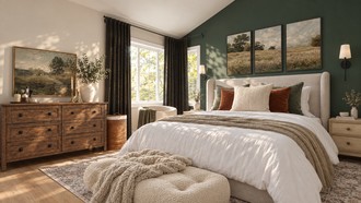 Warm Transitional Bedroom by Havenly Interior Designer Sophia