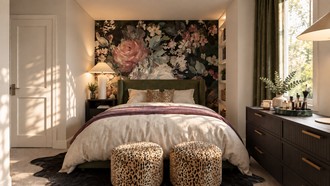 Contemporary Luxe, Artful Eclectic Bedroom by Havenly Interior Designer Akira
