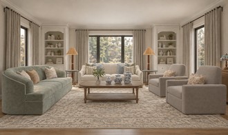 Coastal, Transitional, Warm Transitional, Classic Coastal Living Room by Havenly Interior Designer Sofia