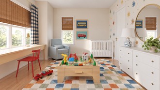 Contemporary, Modern, Eclectic, Preppy, Artful Eclectic Nursery by Havenly Interior Designer Kristen