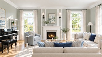 Traditional Charm Living Room by Havenly Interior Designer Ariel