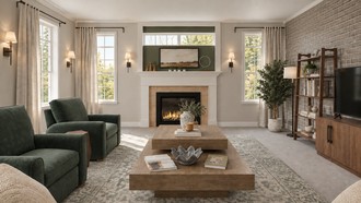 Warm Transitional Living Room by Havenly Interior Designer Veronica