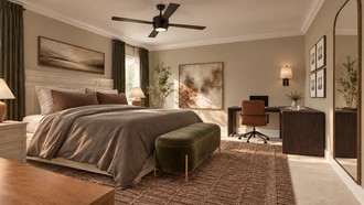 Contemporary, Modern, Transitional, Inspired Modern, Contemporary Luxe, Warm Transitional Bedroom by Havenly Interior Designer Anny