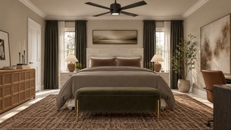 Contemporary, Modern, Transitional, Inspired Modern, Contemporary Luxe, Warm Transitional Bedroom by Havenly Interior Designer Anny