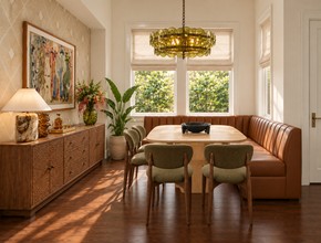 Contemporary, Eclectic, Bohemian Dining Room by Havenly Interior Designer Alejandra
