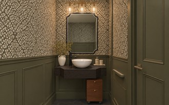 Transitional, Traditional Charm Bathroom by Havenly Interior Designer Malena
