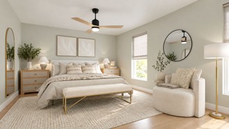 Organic Modern, Warm Transitional Bedroom by Havenly Interior Designer Montserrat