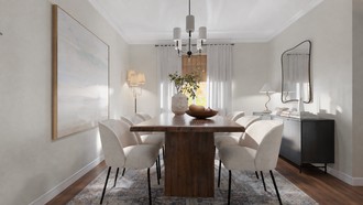 Bohemian, Coastal Dining Room by Havenly Interior Designer Shradha
