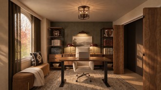 Rustic Office by Havenly Interior Designer Carla