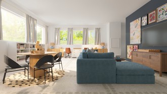 Preppy, Artful Eclectic Playroom by Havenly Interior Designer Jacqueline