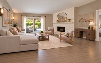 Minimal, Midcentury Scandi Living Room by Havenly Interior Designer Maria