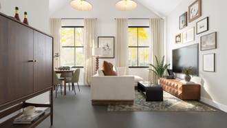 Contemporary, Classic Contemporary, Artful Eclectic Living Room by Havenly Interior Designer Lilia