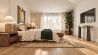 Contemporary, Eclectic Bedroom by Havenly Interior Designer Camila