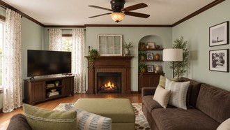 Farmhouse Living Room by Havenly Interior Designer Maria