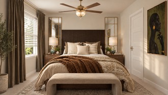 Contemporary Luxe, Warm Transitional, New Classic Bedroom by Havenly Interior Designer Akira