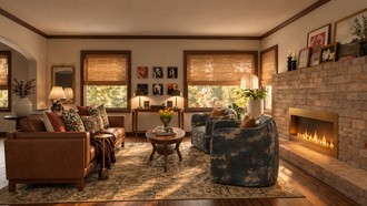 Eclectic Living Room by Havenly Interior Designer Carla