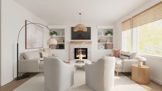Coastal, Scandinavian, Organic Modern Living Room by Havenly Interior Designer Abigail