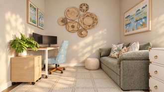 Classic Coastal, Modern Cottage Office by Havenly Interior Designer Erin